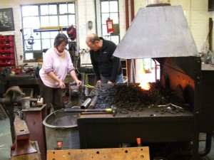 Jim and Iron Maid at Little Duck Forge