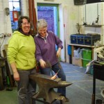 Lucy and Sheena having fun with hot steel
